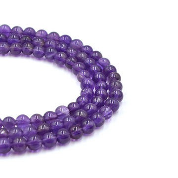 Amethyst- 4mm Rounds