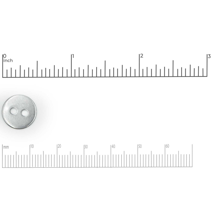 Basic Round Button- Matte Silver