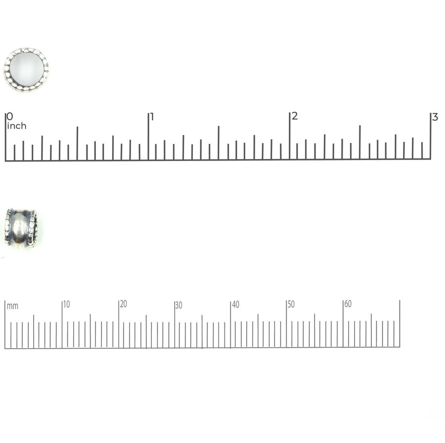 Beaded Edge Tube- Antique Brass