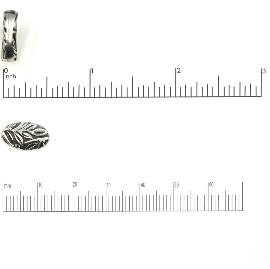 Botanical Bead- Antique Pewter