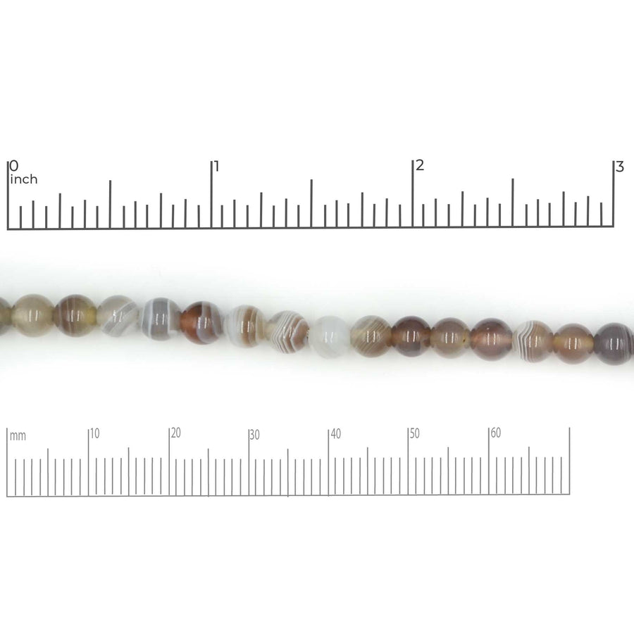 Botswana Agate- 6mm Rounds