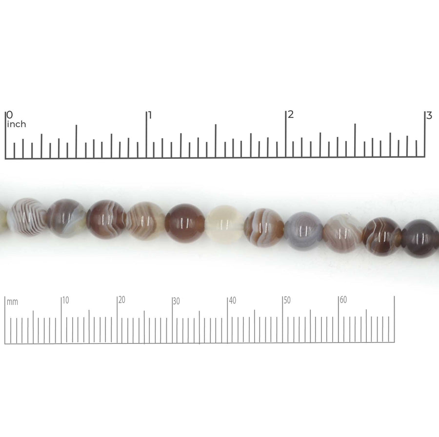 Botswana Agate- 8mm Rounds