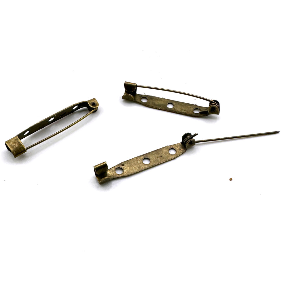 1-1/4” Bar Pin- Antique Brass – Beadshop.com