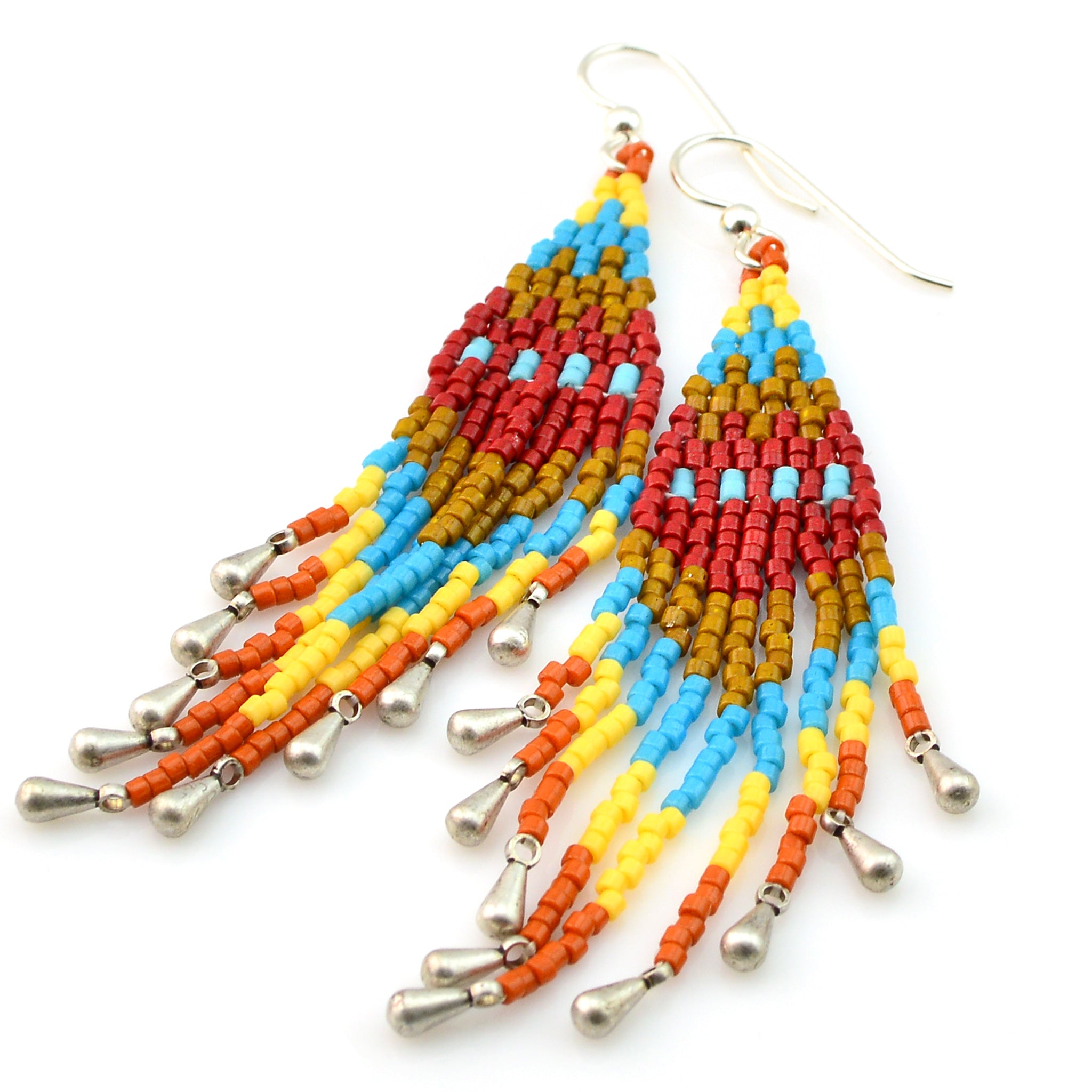 Brick Stitch Tassel Earrings <br> 9.25.19