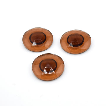 Faceted Brown VINTAGE Glass Cabochon