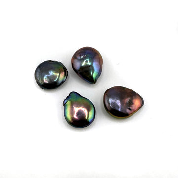 Peacock Drop Coin Pearls- 12mm