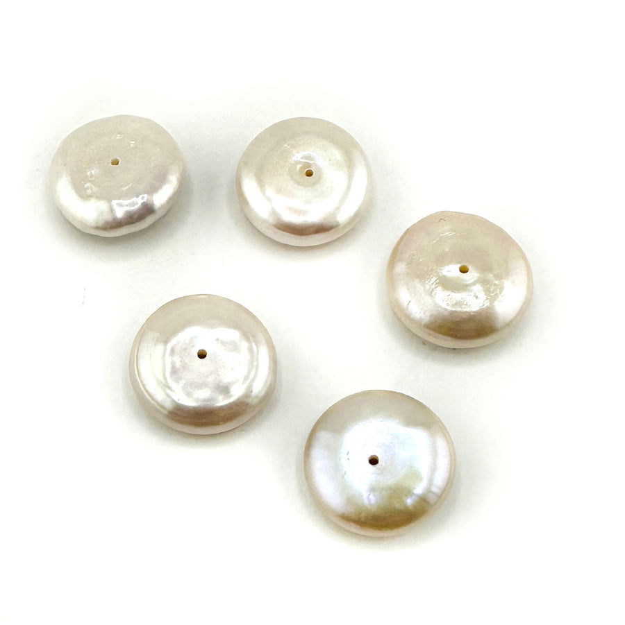 Button Pearl- Creamy White - Beadshop.com