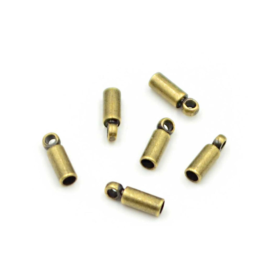 Elementary End Caps, 1mm- Antique Brass (6 pieces)