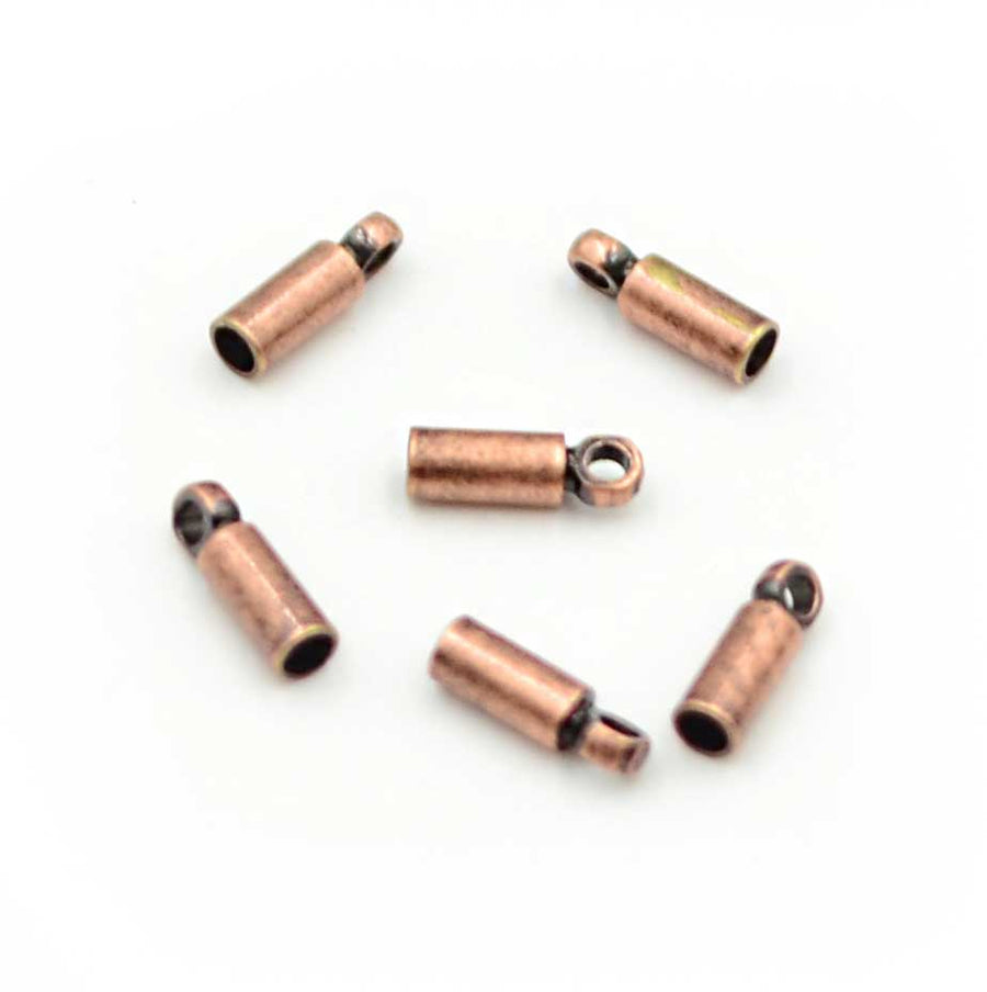 Elementary End Caps, 1mm- Antique Copper (6 pieces)