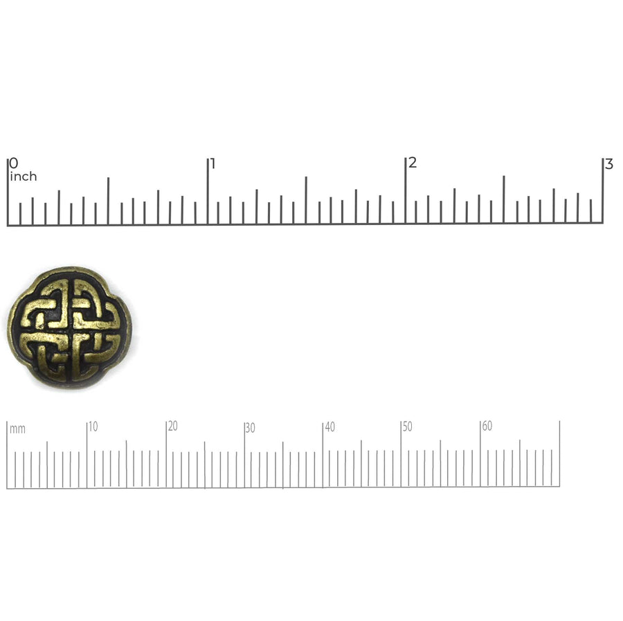 Celtic Knot Button- Antique Brass
