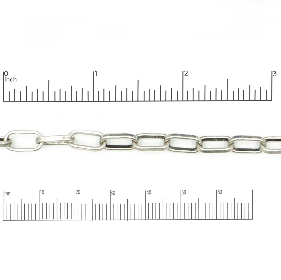 Flat Paperclip- Bright Gold Chain by the Foot