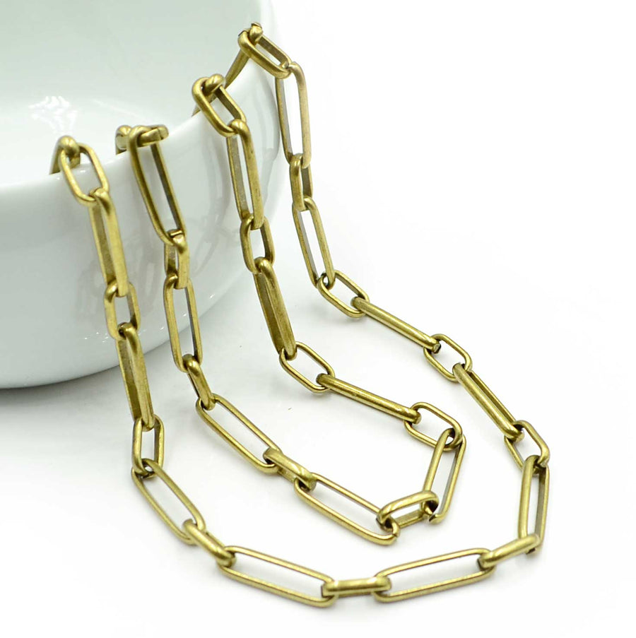 Long Story Short- Antique Brass Chain by the Foot