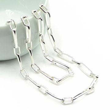 Long Story Short- Bright Silver Chain by the Foot