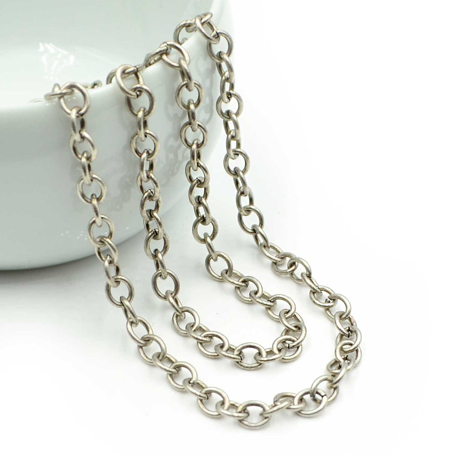 Ship To Shore- Antique Silver Chain by the Foot