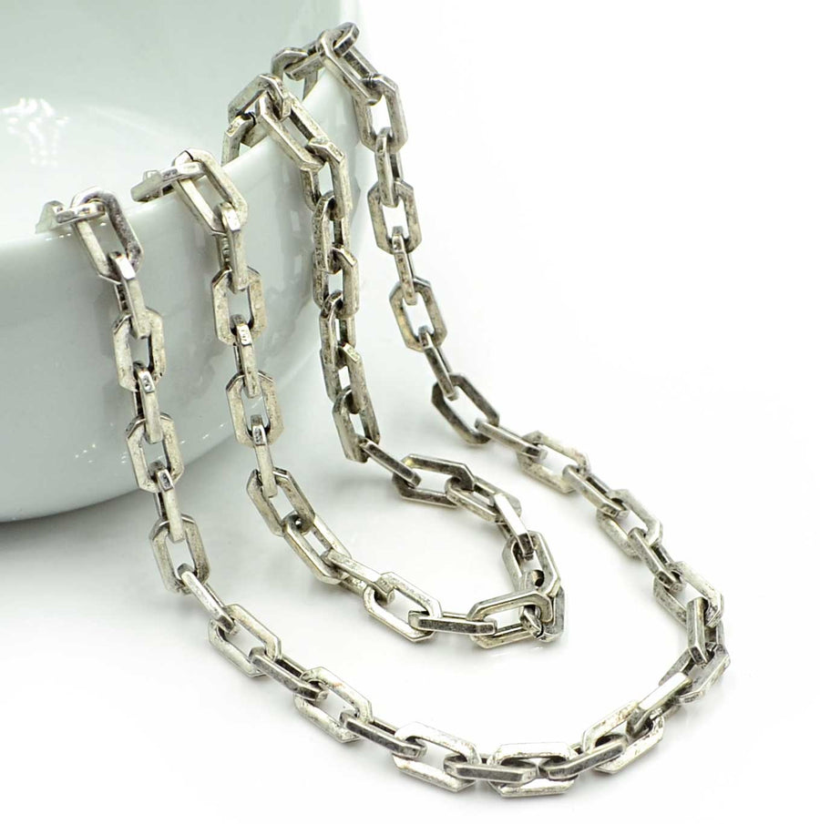 Nouveau- Antique Silver Chain by the Foot