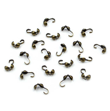 Clamshell End Tips- Antique Brass