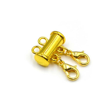 Layering Clasp, Cylinder 2 Hook- Gold