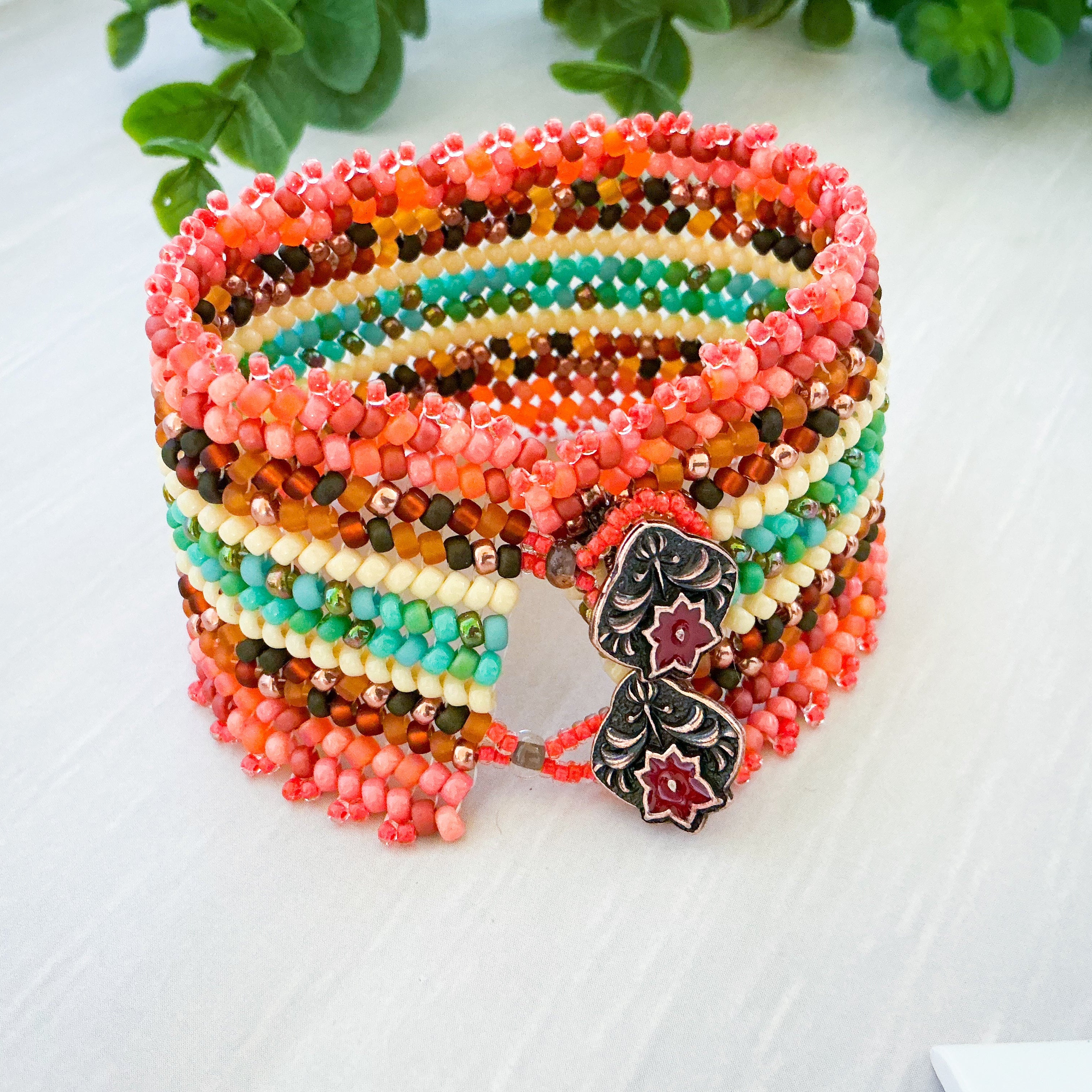 Copper & Cactus Herringbone Bracelet, Saturday, May 16