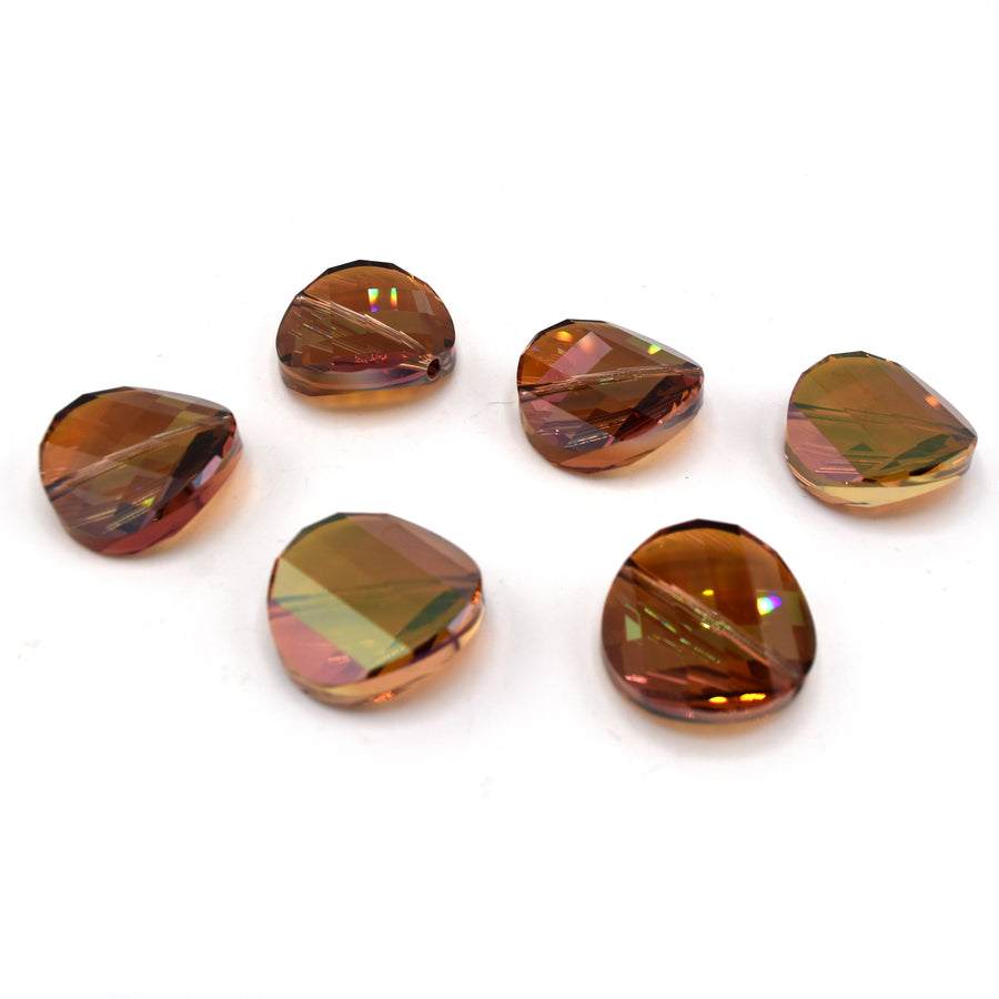 Swarovski 5621, Twist Bead- Crystal Copper 22mm