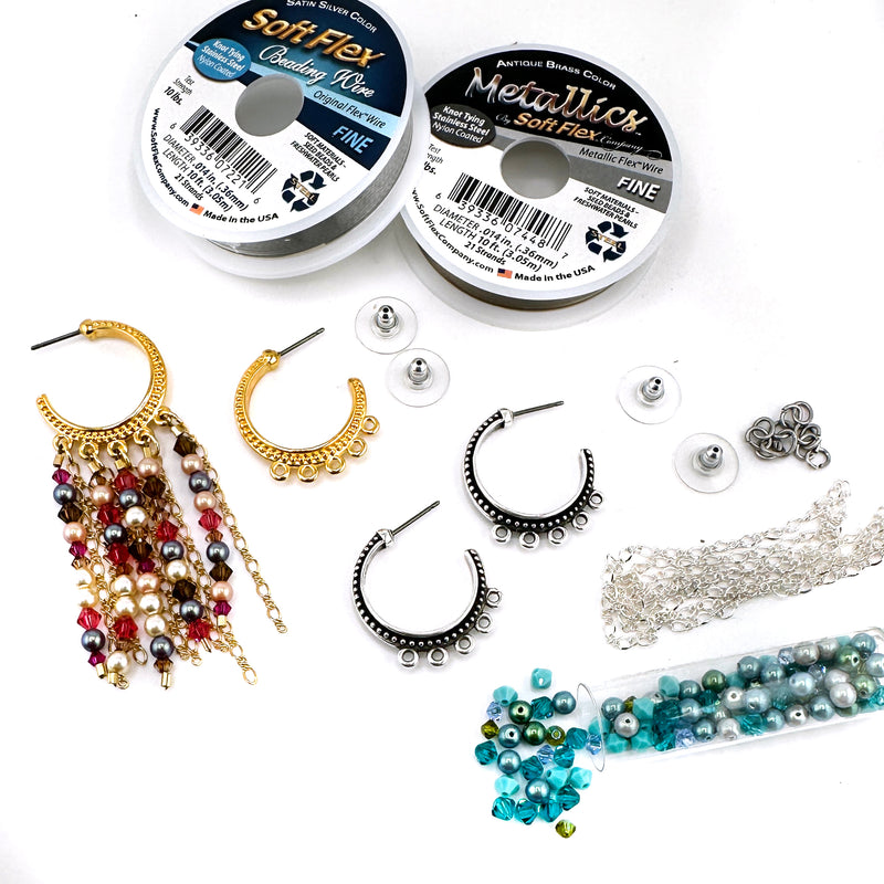 Crystal & Pearl Cascade Earrings