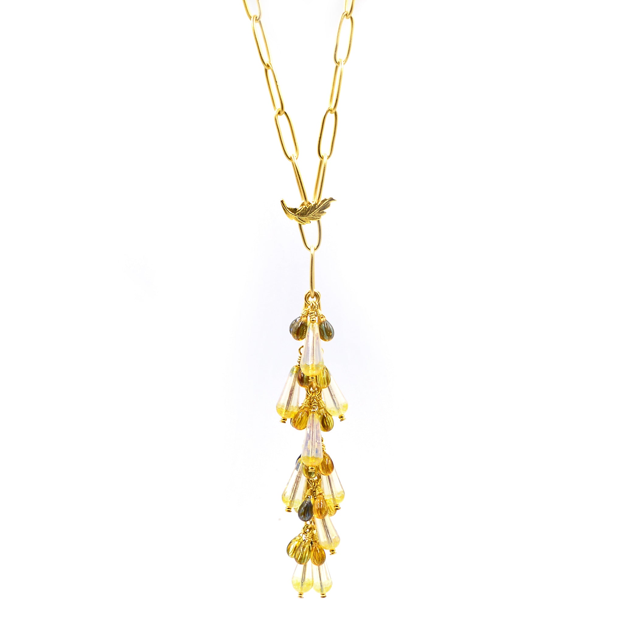 Czech Drop Y Necklace<br> 12.16.20