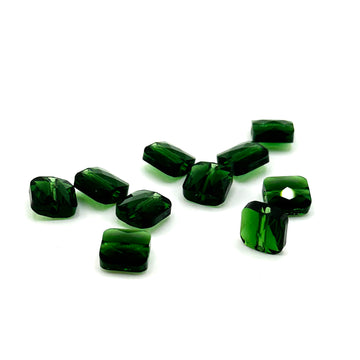 Swarovski 5053 Mini Square Bead- Dark Moss 8mm Pk of 10