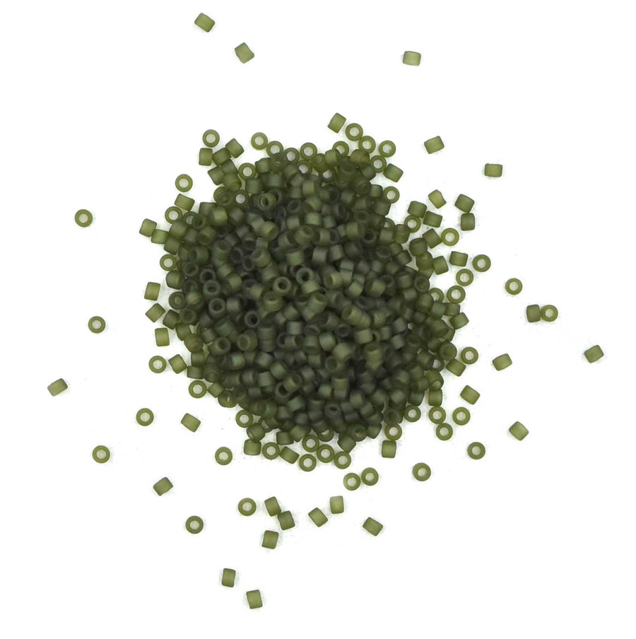 DB2404- 11/0 Matte Transparent Dark Olive