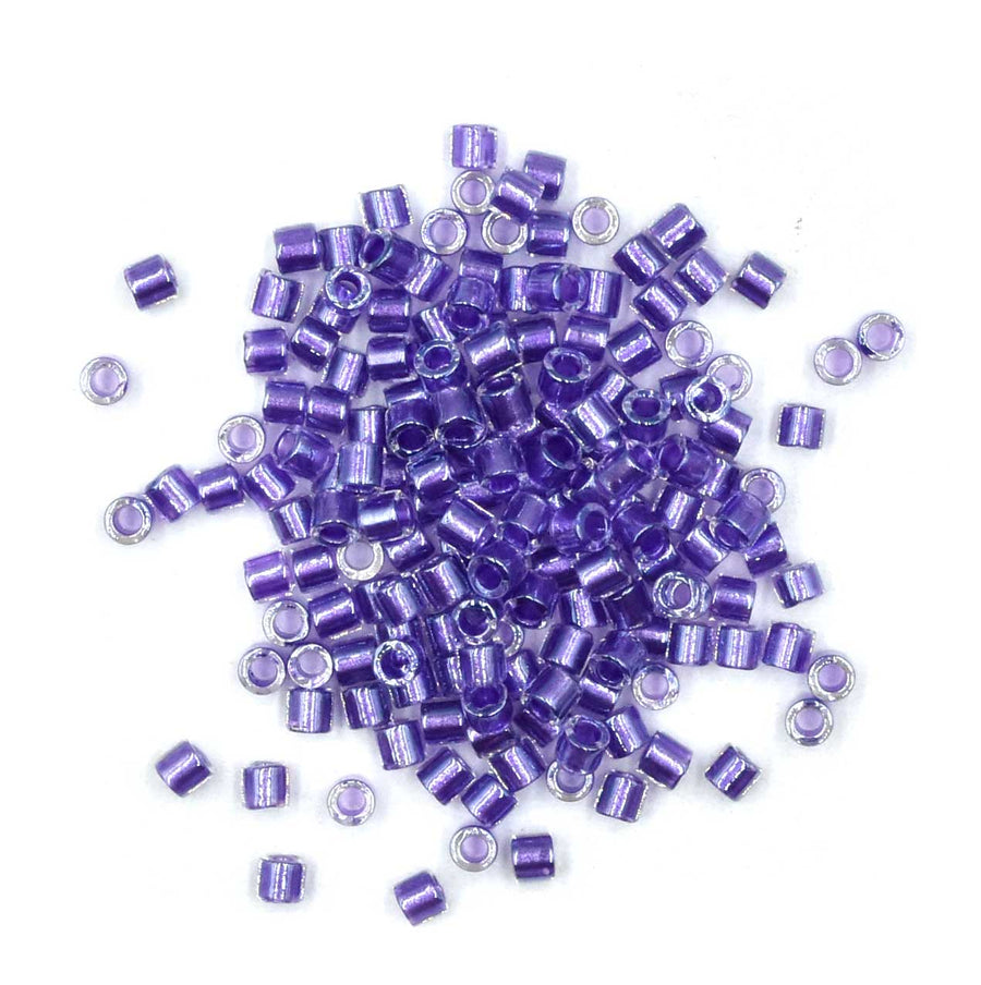 DBL0906- 8/0 Sparkling Purple-Lined Crystal