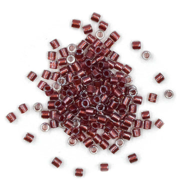 DBL0924- 8/0 Sparkling Cranberry-Lined Crystal