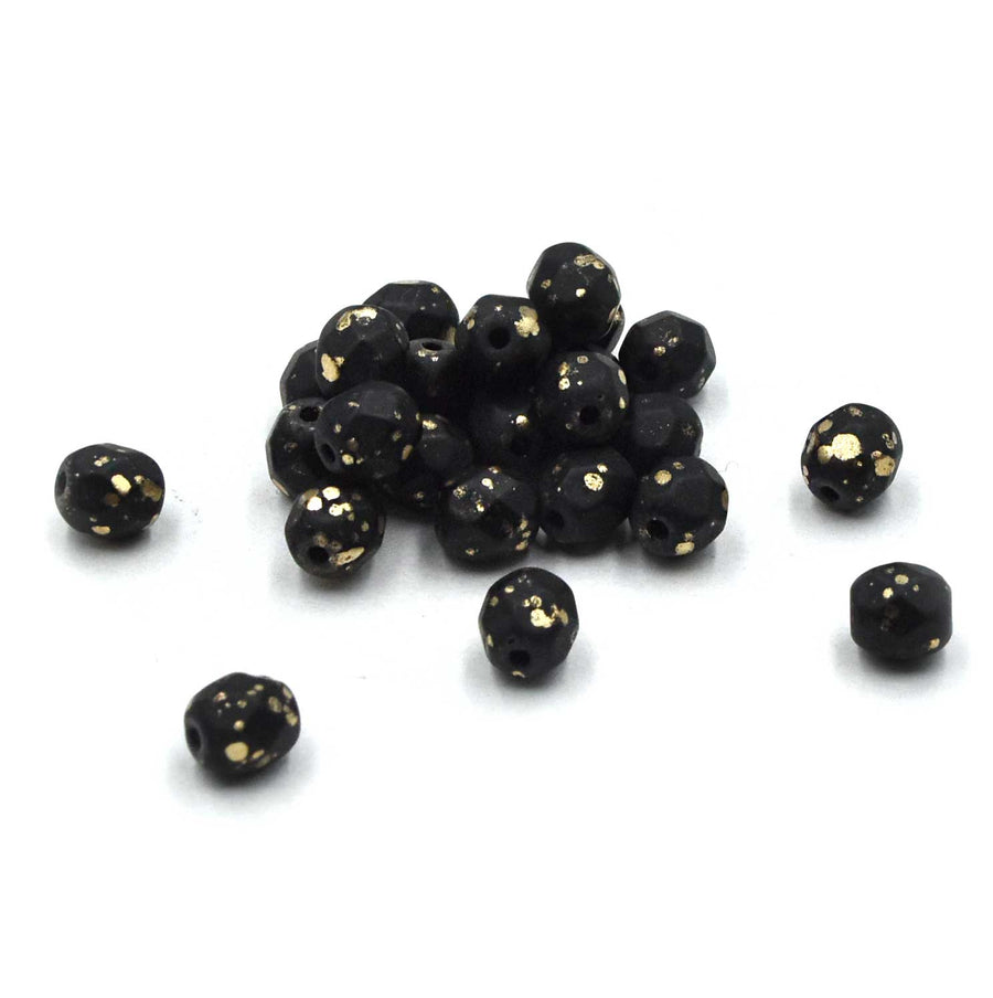 6mm- Black w/ Gold Finish