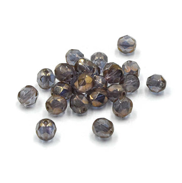 6mm- Light Blue With Matte Bronze