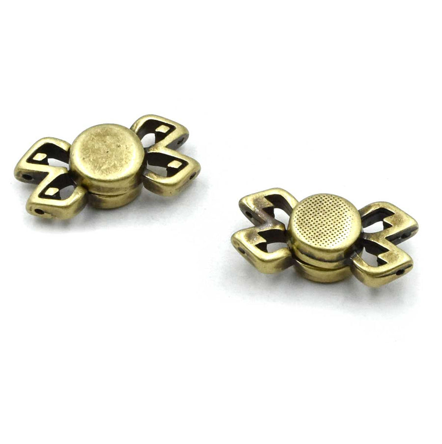 Cymbal Fylakopi II GemDuo Magnetic Clasp- Antique Brass