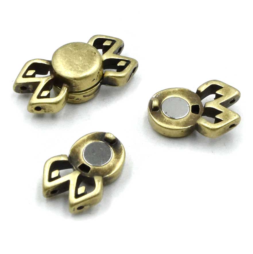 Cymbal Fylakopi II GemDuo Magnetic Clasp- Antique Brass