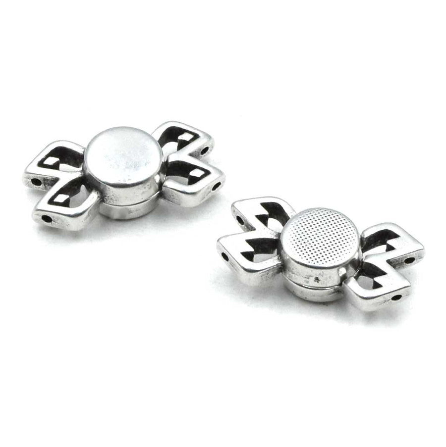 Cymbal Fylakopi II GemDuo Magnetic Clasp- Antique Silver