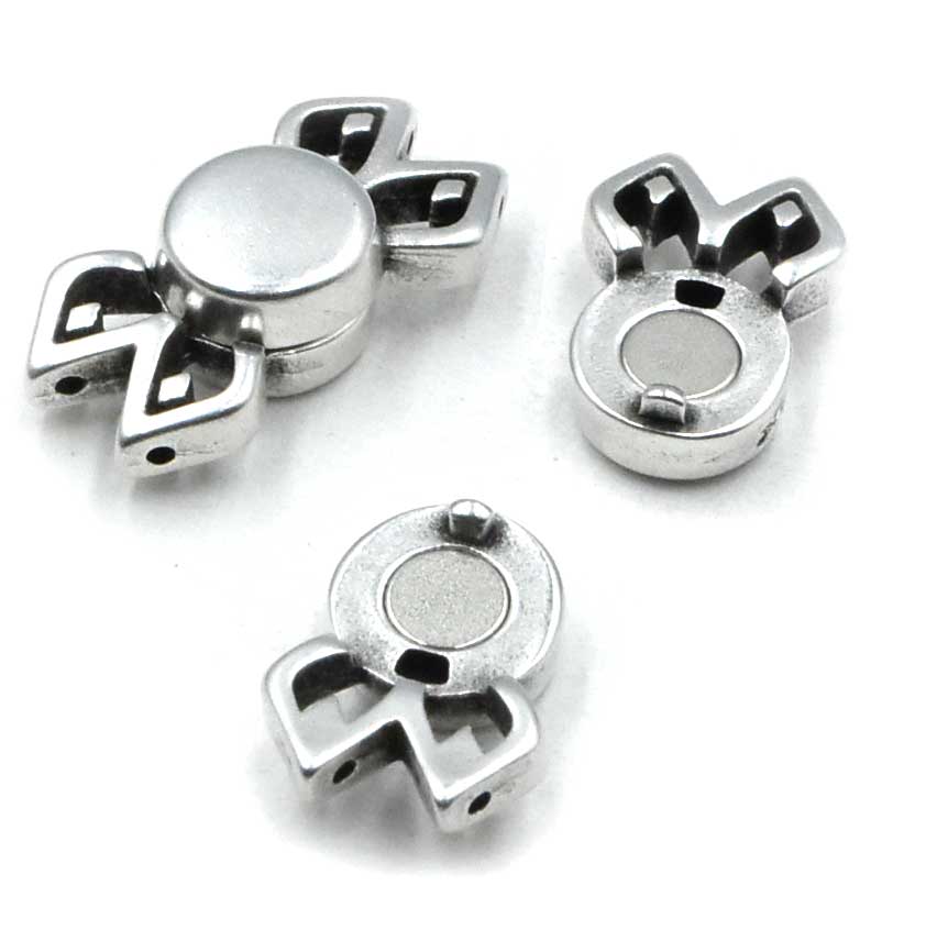 Cymbal Fylakopi II GemDuo Magnetic Clasp- Antique Silver
