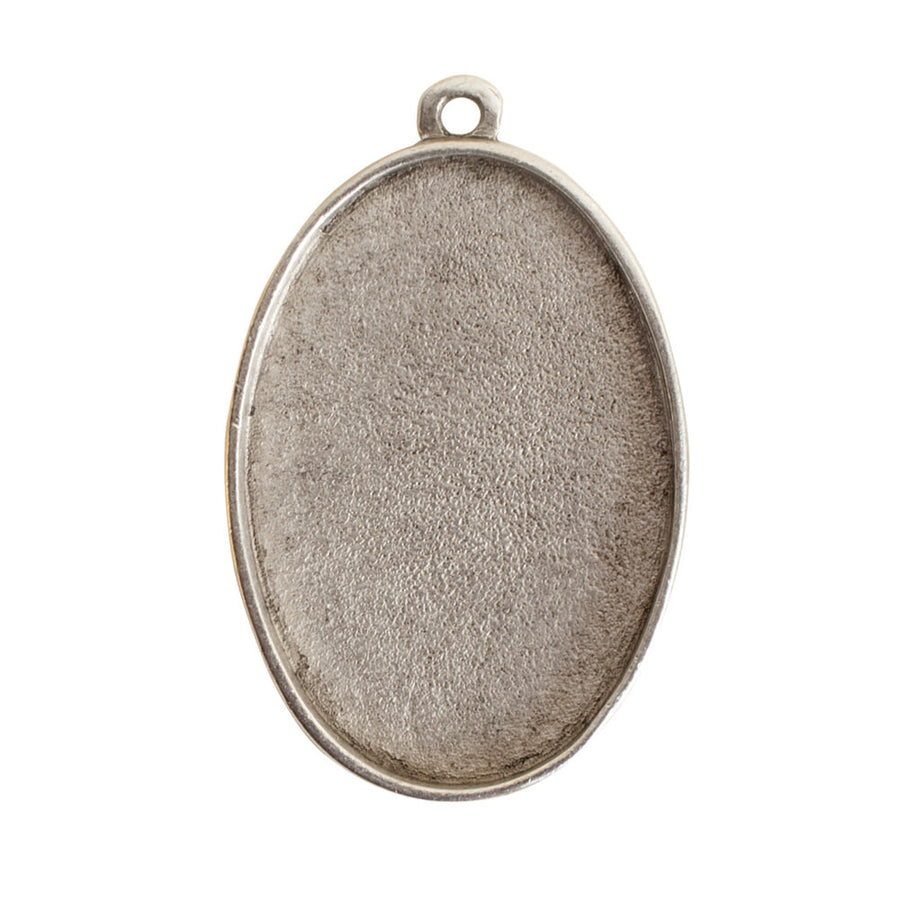 44mm Grande Pendant Oval- Antique Silver