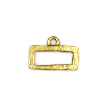 Mini Hammered Rectangle- Antique Gold