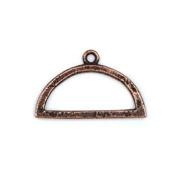Mini Hammered Half Circle- Antique Copper