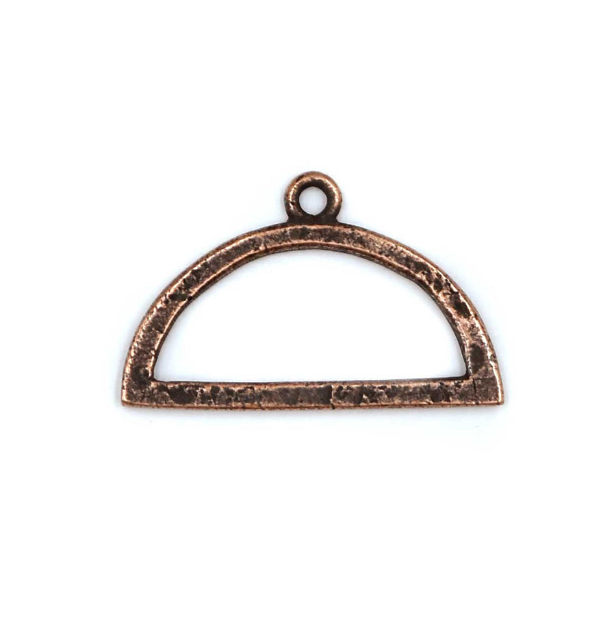 Mini Hammered Half Circle- Antique Copper
