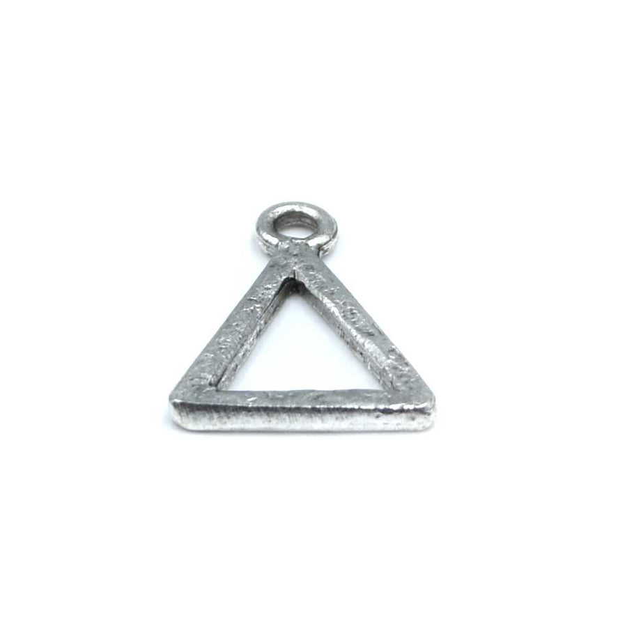 Mini Hammered Triangle- Antique Silver