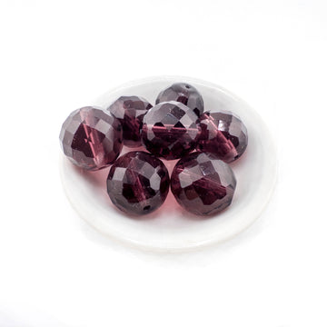 beadshopSTUDIO Jumbo Vintage Czech Glass Rounds- Amethyst
