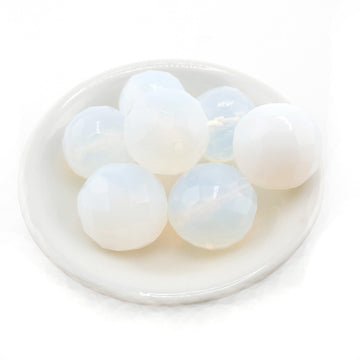 beadshopSTUDIO Jumbo Vintage Czech Glass Rounds- Milky Opal