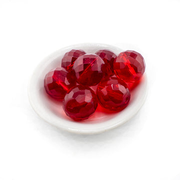 beadshopSTUDIO Jumbo Vintage Czech Glass Rounds- Siam Red