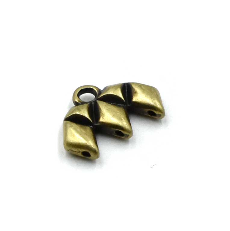 Cymbal Kalamos III GemDuo Bead Ending- Antique Brass