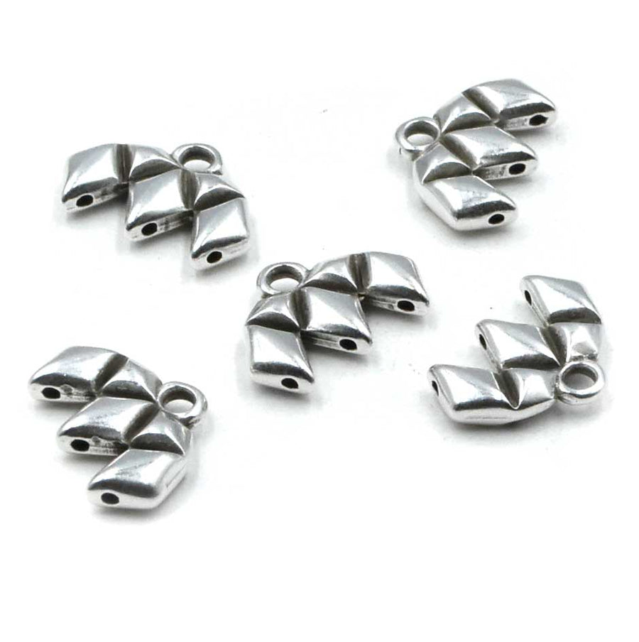 Cymbal Kalamos III GemDuo Bead Ending- Antique Silver