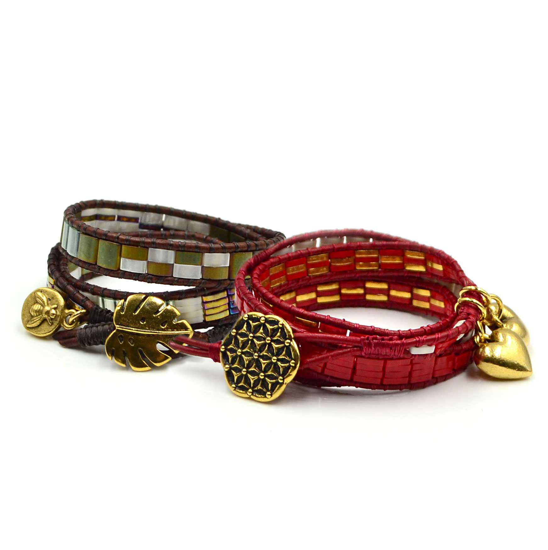 Laddered Tila Wrap Bracelets<br>1.4.23