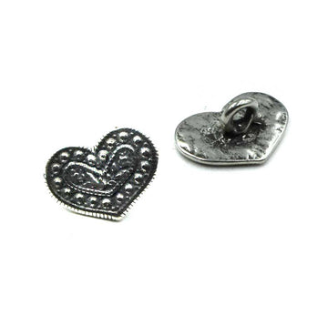 Laurel Button- Antique Pewter