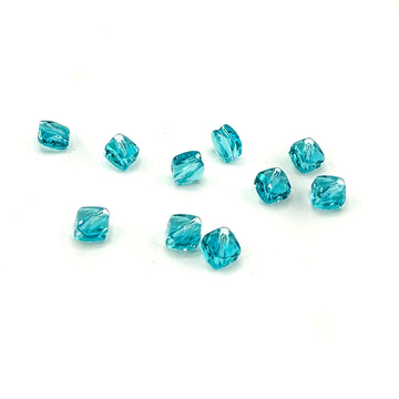 Swarovski 5054 Mini Rhombus Bead- Light Turquoise 6mm Pk of 10