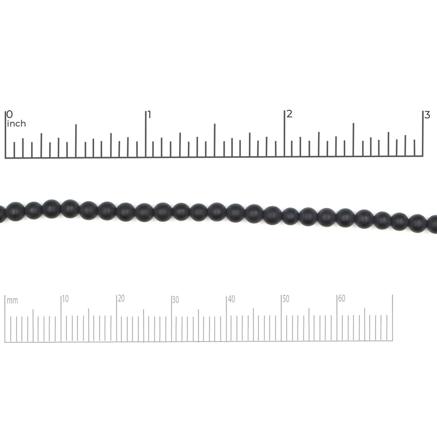 Matte Onyx- 4mm Rounds