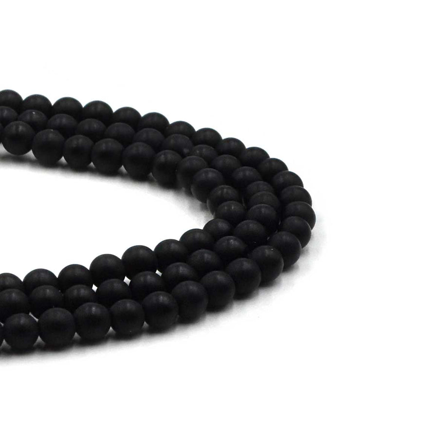 Matte Onyx- 4mm Rounds